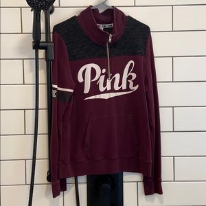 VS PINK 1/4 zip sweatshirt